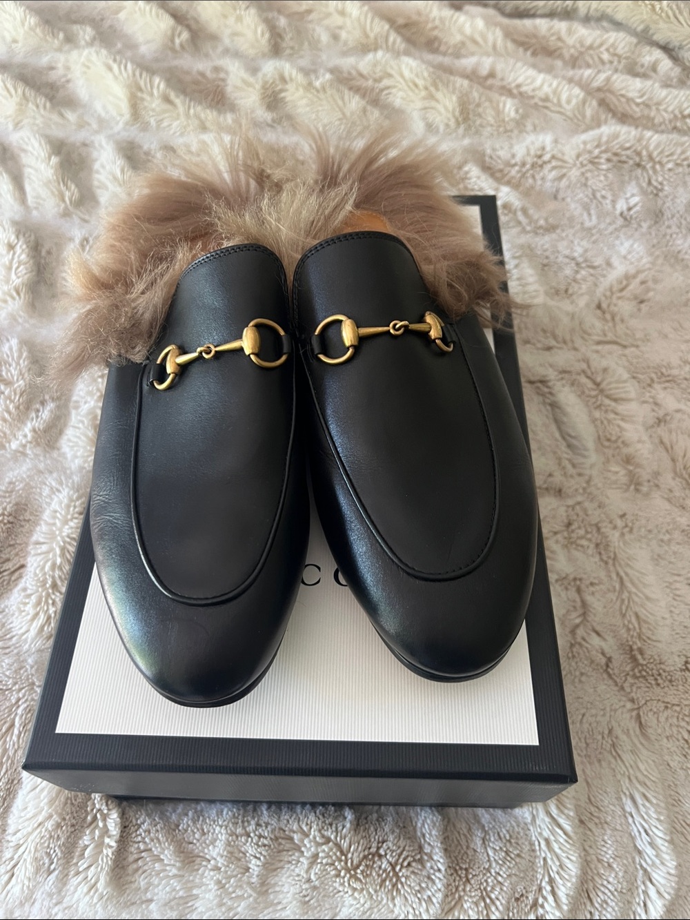 Princetown genuine shearling loafer mule woman